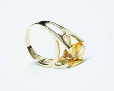 Schmuck aus zweiter Hand - 18k Gelbgold Fingerring mit Citrin