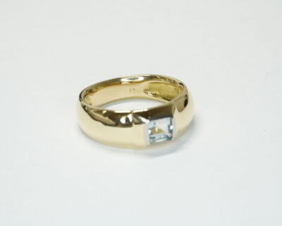 Secondhand Schmuck - Fingerring 18k Gelbgold mit Edelstein unbekannt