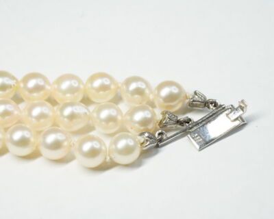 Secondhand Schmuck - Perlen Armband mit Weissgoldverschluss