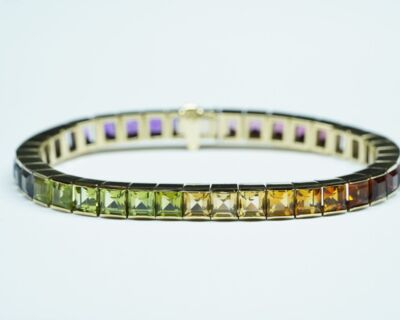 Second Hand Schmuck -14k Gelbgold Multicolor Armband