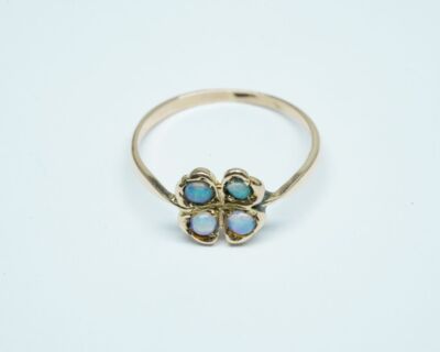Second Hand Schmuck - Fingerring 18k Gelbgold mit Opalen