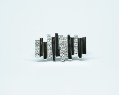 Schmuck aus zweiter Hand - 18k Weissgold Fingerring mit Diamanten