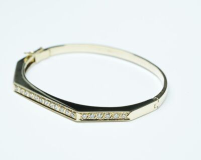 Schmuck aus zweiter Hand - 18k Gelbgold Armkette mit Diamanten