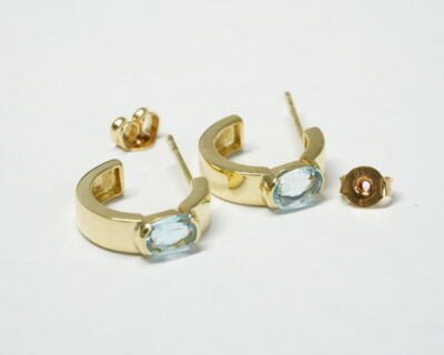 Secondhand Schmuck - Ohrstecker 18k Gelbgold mit Topas