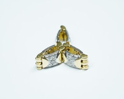 Pre-Loved Schmuck - 18k Gelb- und Weissgold Fingerring mit Diamanten