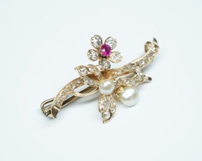 Antik Schmuck - Jugendstil Brosche um 1900