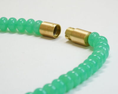 Second Hand Schmuck - Chrysopras Collier mit 18k Goldverschluss