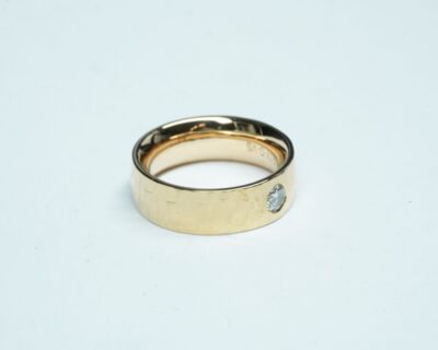 Schmuck aus zweiter Hand - 18k Gelbgold Fingerring mit Diamant