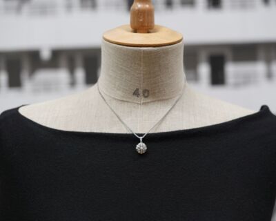 Pre Loved Jewelry - 14k Weissgold Venezianerkette mit Diamantanhänger