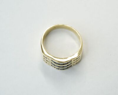 Secondhand Schmuck - 18k Gelbgold Fingerring mit Saphiren und Diamanten