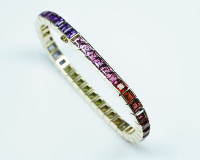 Second Hand Schmuck -14k Gelbgold Multicolor Armband