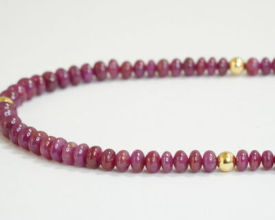 Second Hand Schmuck - Ruby Collier mit 18k Goldverschluss