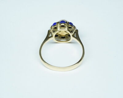 Schmuck aus zweiter Hand - 18k Fingerring mit Perle und Lapislazuli