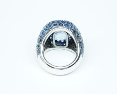 Schmuck aus zweiter Hand - 18k Weissgold Fingerring mit Saphiren