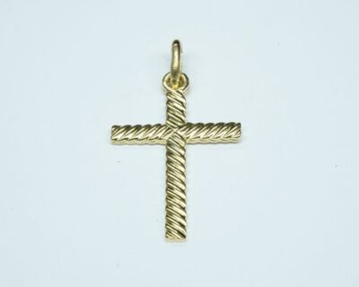 Second Hand Anhänger - Kreuz aus 18k Gelbgold