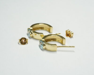 Secondhand Schmuck - Ohrstecker 18k Gelbgold mit Topas