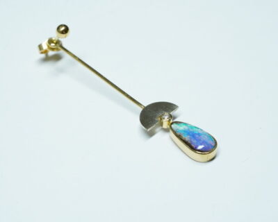 Second Hand Schmuck - 18k Gelbgold Ohrhänger mit Opal