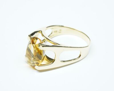 Schmuck aus zweiter Hand - 18k Gelbgold Fingerring mit Citrin