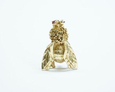 Schmuck aus zweiter Hand - Binen-Brosche aus 14k Gelbgold