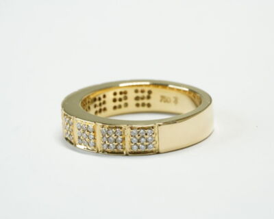 Secondhand Schmuck - Fingerring 18k Gelbgold mit 81 Diamanten