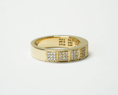 Secondhand Schmuck - Fingerring 18k Gelbgold mit 81 Diamanten