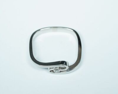 Pre-Loved Ring - 18k Weissgold Fingerring mit Diamant