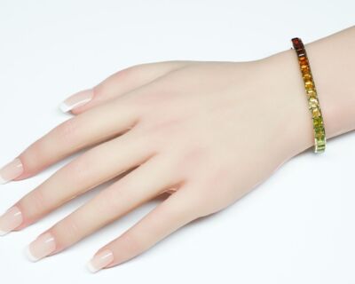 Second Hand Schmuck -14k Gelbgold Multicolor Armband