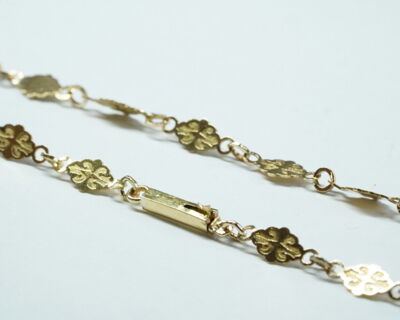 Secondhand Schmuck - Feine Halskette 18k Gelbgold 47cm