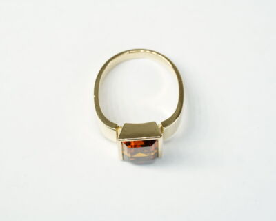 Secondhand Schmuck - Fingerring 18k Gelbgold mit Citrin