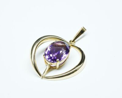 Schmuck aus zweiter Hand - 18k Gelbgold mit Amethyst
