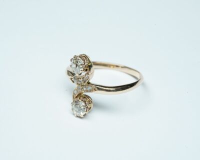 Antik Schmuck Fingerring - Toi e Moi um 1900