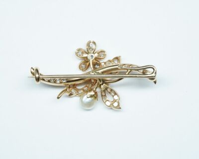 Antik Schmuck - Jugendstil Brosche um 1900