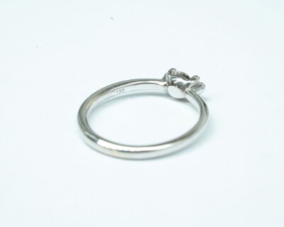 Secondhand Schmuck - Solitär Fingerring 18k Weissgold mit Diamant