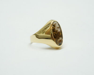 Second Hand - Vintage Fingerring mit Rauchquarz 18k Gelbgold