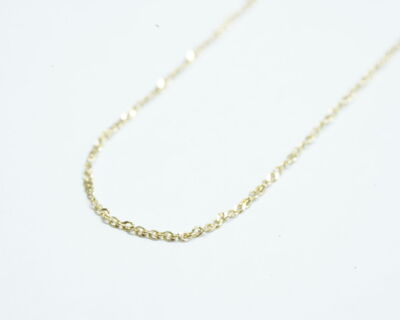 Secondhand Schmuck - Feine Flachpanzerkette 14k Gelbgold 47cm