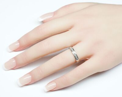 Schmuck aus zweiter Hand - 18k Weissgold Ring mit Diamanten