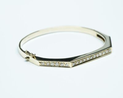 Schmuck aus zweiter Hand - 18k Gelbgold Armkette mit Diamanten