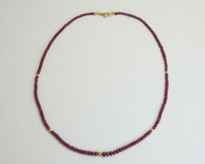 Second Hand Schmuck - Ruby Collier mit 18k Goldverschluss