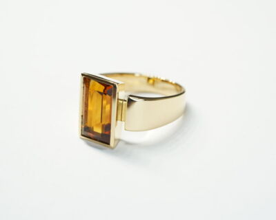 Secondhand Schmuck - Fingerring 18k Gelbgold mit Citrin