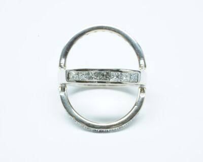 Schmuck aus zweiter Hand - 18k Weissgold Fingerring mit Diamanten