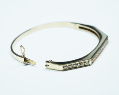 Schmuck aus zweiter Hand - 18k Gelbgold Armkette mit Diamanten