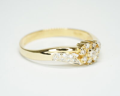 18 Karat Gelbgold Fingerring mit Diamanten