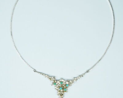 Schmuck aus zweiter Hand - Collier Silber mit Türkisperlen