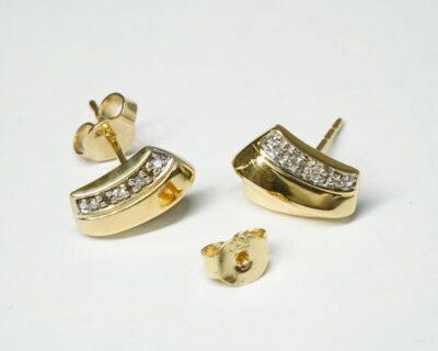 Secondhand Schmuck - Ohrstecker 18k Gelb- Weissgold mit Diamant