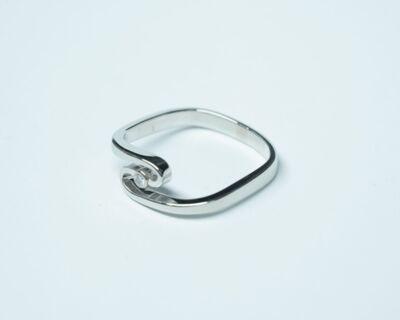 Pre-Loved Ring - 18k Weissgold Fingerring mit Diamant